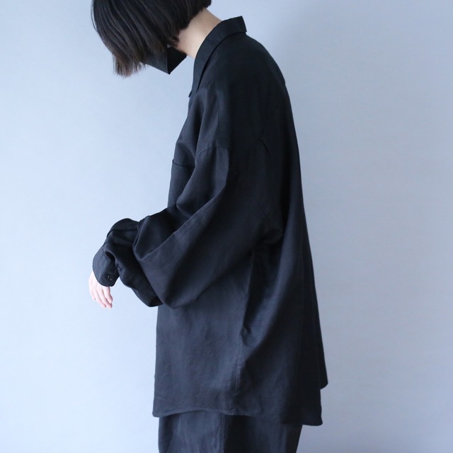 "刺繍" square in circle art design fry-front minimal mode shirt