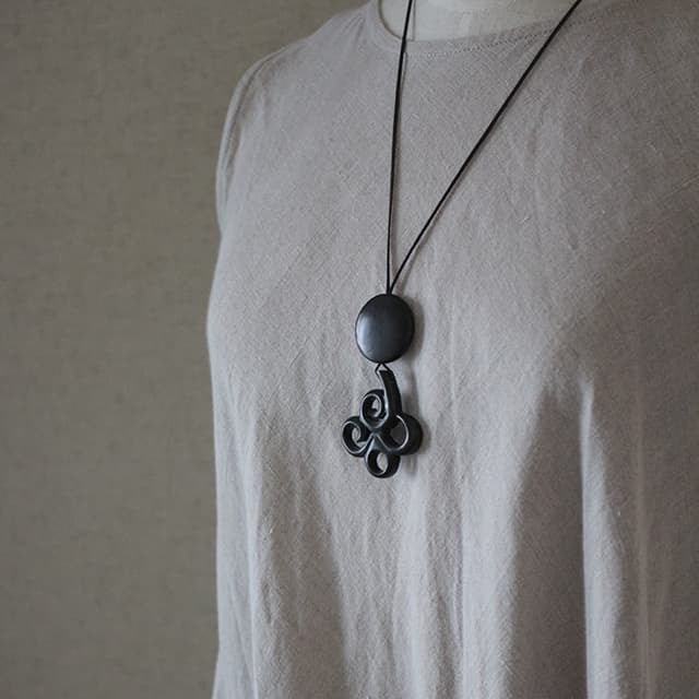 N-259 よつ葉と円のペンダント | Bijoux Kei