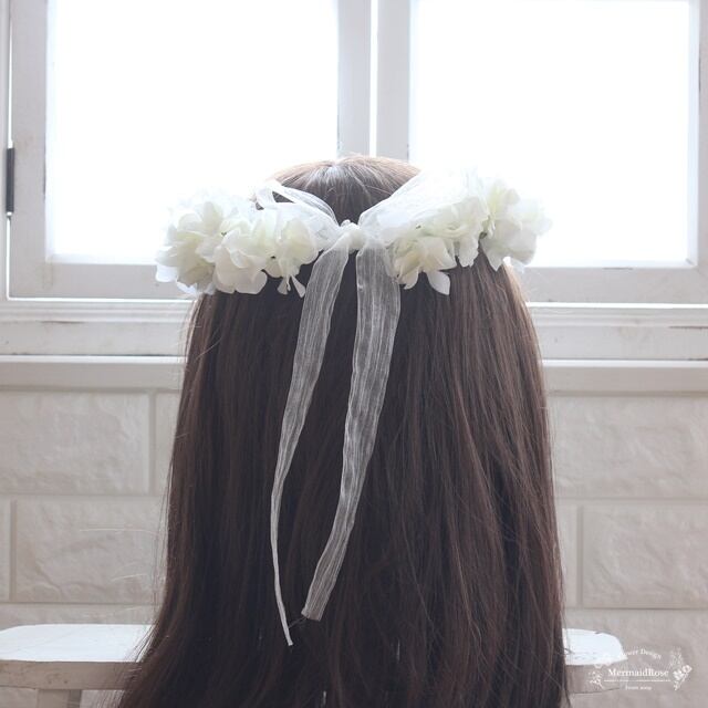 全25色花冠ボリュームアジサイs 1 Cr Wh 花冠 一目惚れする花雑貨ウチソトリース マーメイドローズ