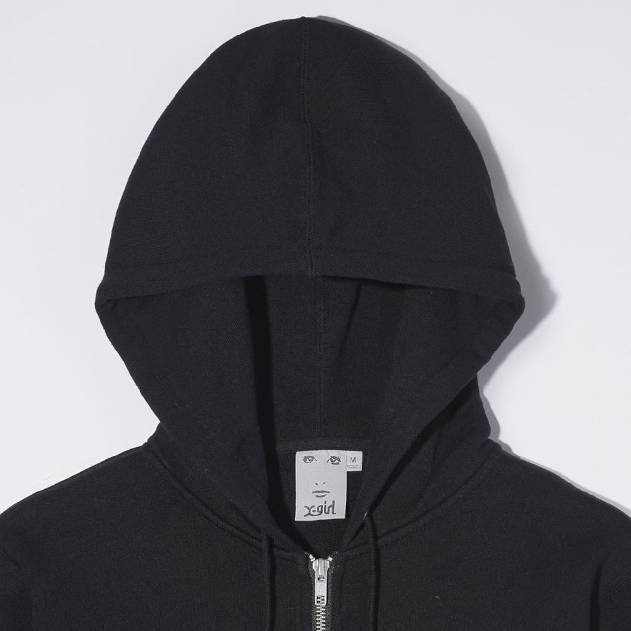 【X-girl】FACE COMPACT ZIP UP HOODIE【エックスガール】