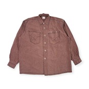 VENT RIMINI ステッチ デザイン ダブルポケット 長袖シャツ /赤褐色系 メンズ