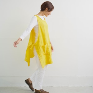 ビブエプロン　bib apron / フラッフィリネン　fluffy linen / yellow