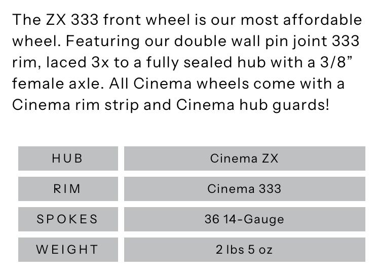 A4版２枚まとめ購入 CINEMA ZX FRONT Wheel set BLUE | PAY ID