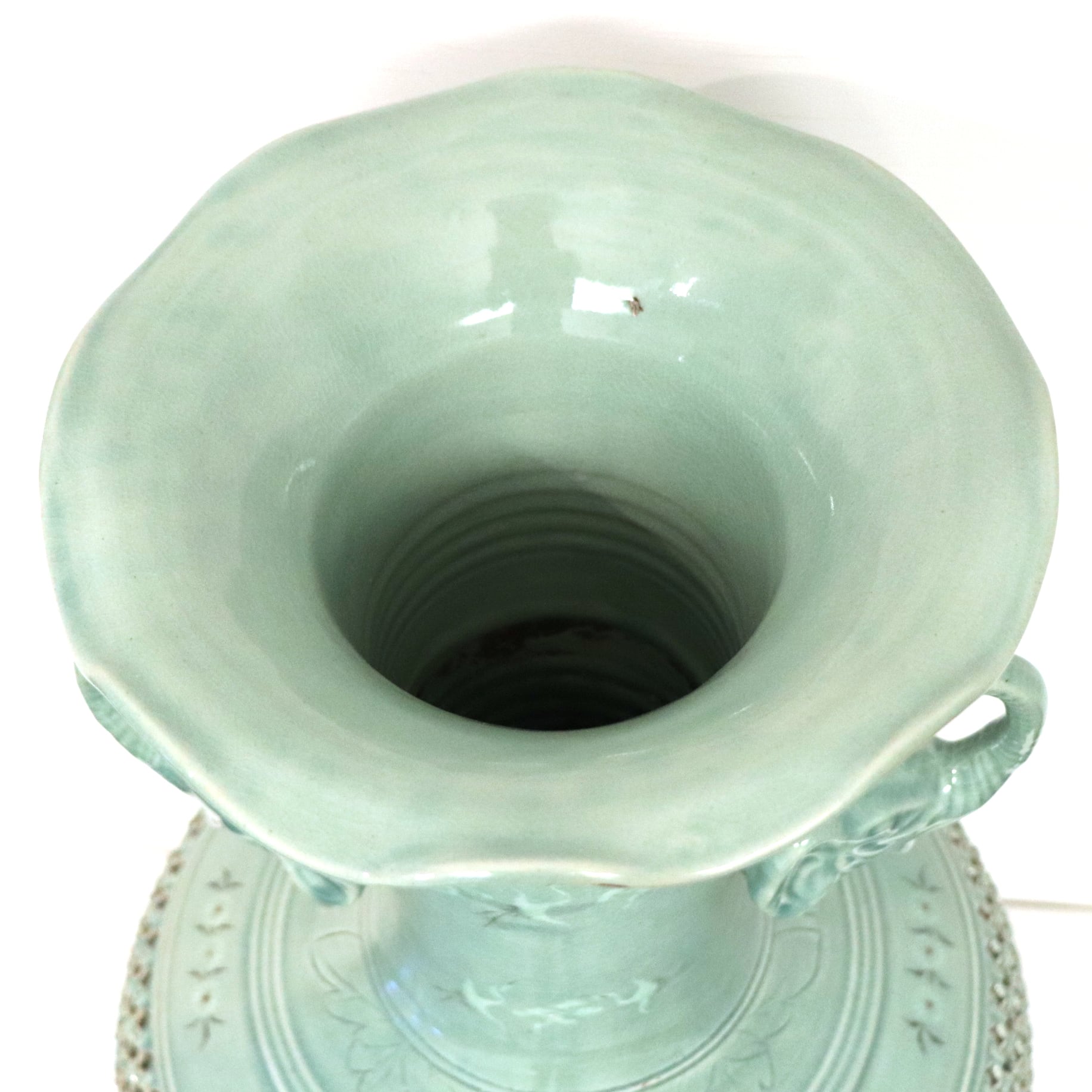 青龍・高麗青磁・青磁器・壺型花器・双耳壺・透かし壺・No 青龍・高麗青磁・青磁器・壺型花器・双耳壺・透かし壺・No