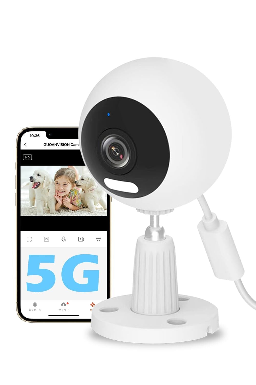 Ctronics 4K 防犯カメラ 屋外 AI 人/車/ペット検知 監視カメラ 800万