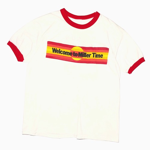 Vintage 70〜80's "Welcome to Miller Time" Ringer T-shirt
