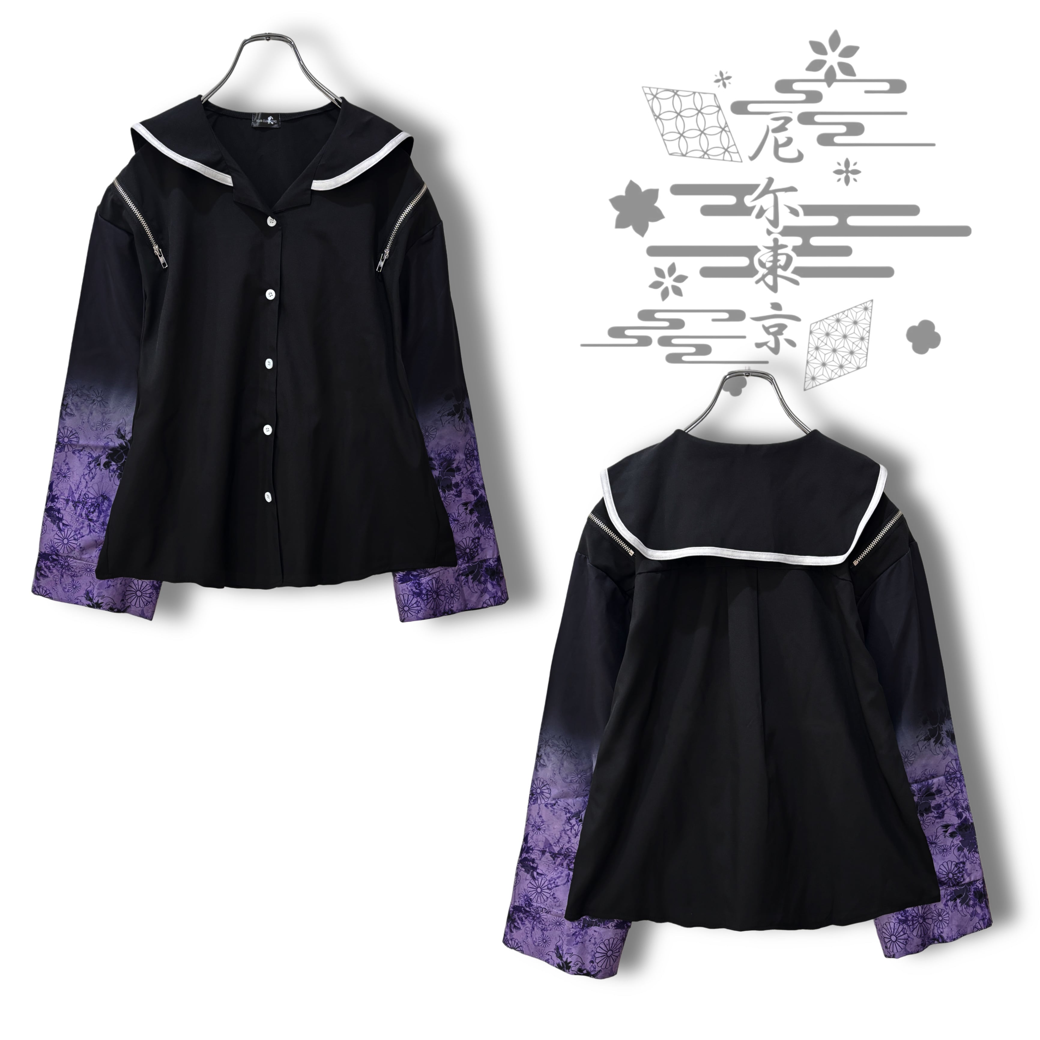 本販売前シークレットセール》2WAYセーラー風SHIRT【和柄九尾】 | NIER