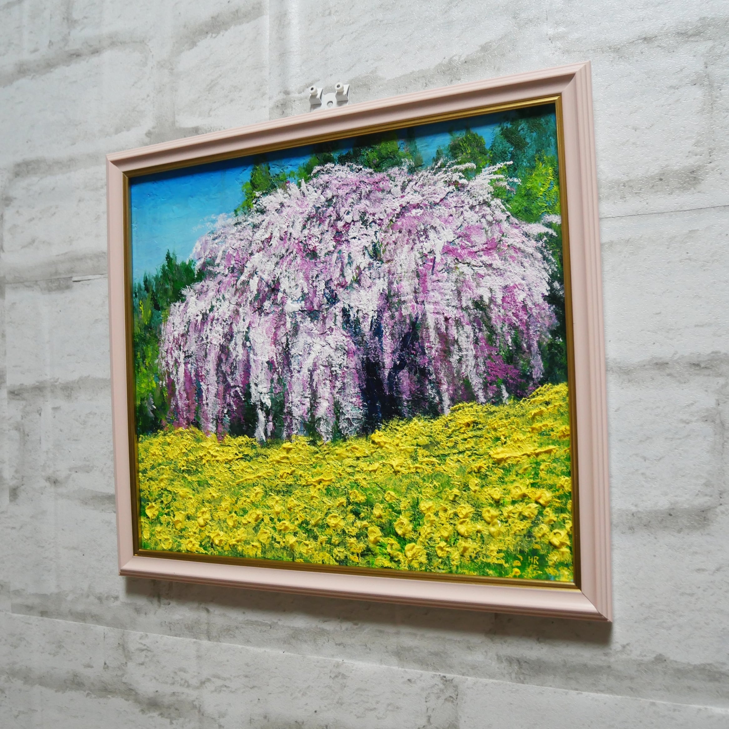 油絵 油彩 油彩画 絵 絵画 【しだれ桜】 | HIROSHI1990 油絵 油彩 油彩画 絵 絵画 【しだれ桜】 | HIROSHI1990