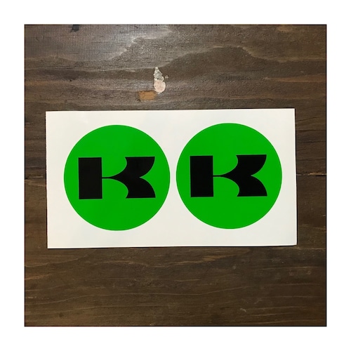 Kawasaki / Kawasaki Black on Green ' K ' Sticker #165