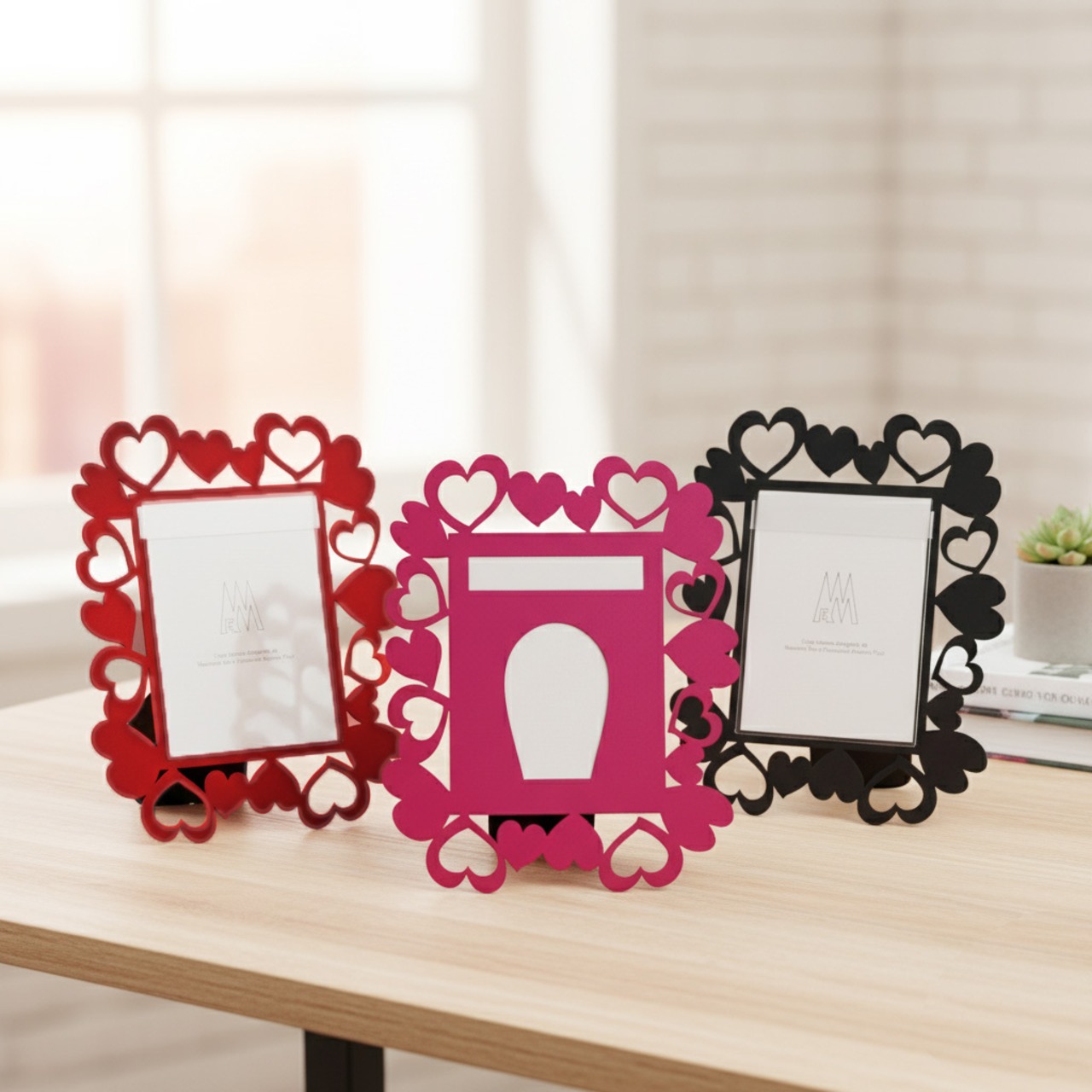 Arti e Mestieri  フォトフレーム（ハート）小　ピンク  273-32