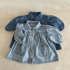 【BABY&KID】パフスリーブデニムコート
