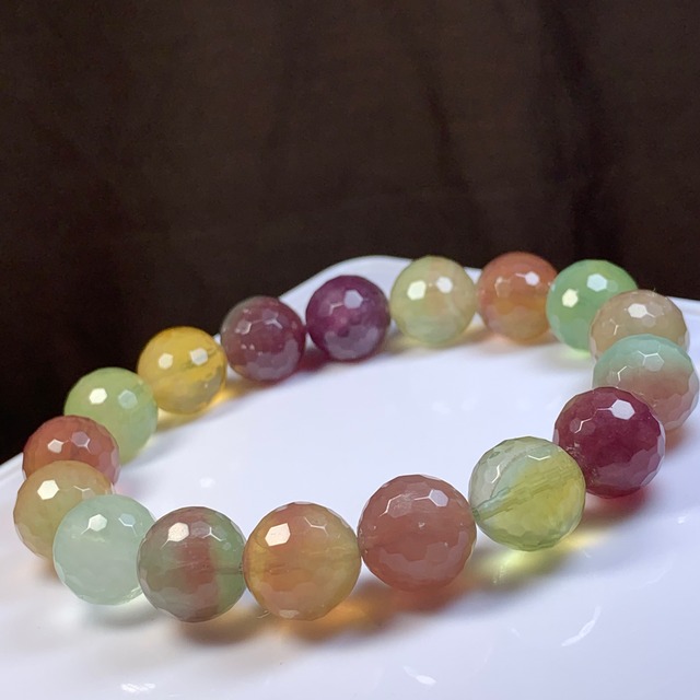 no2.多彩な変わった色合いフローライト・ブレスレット