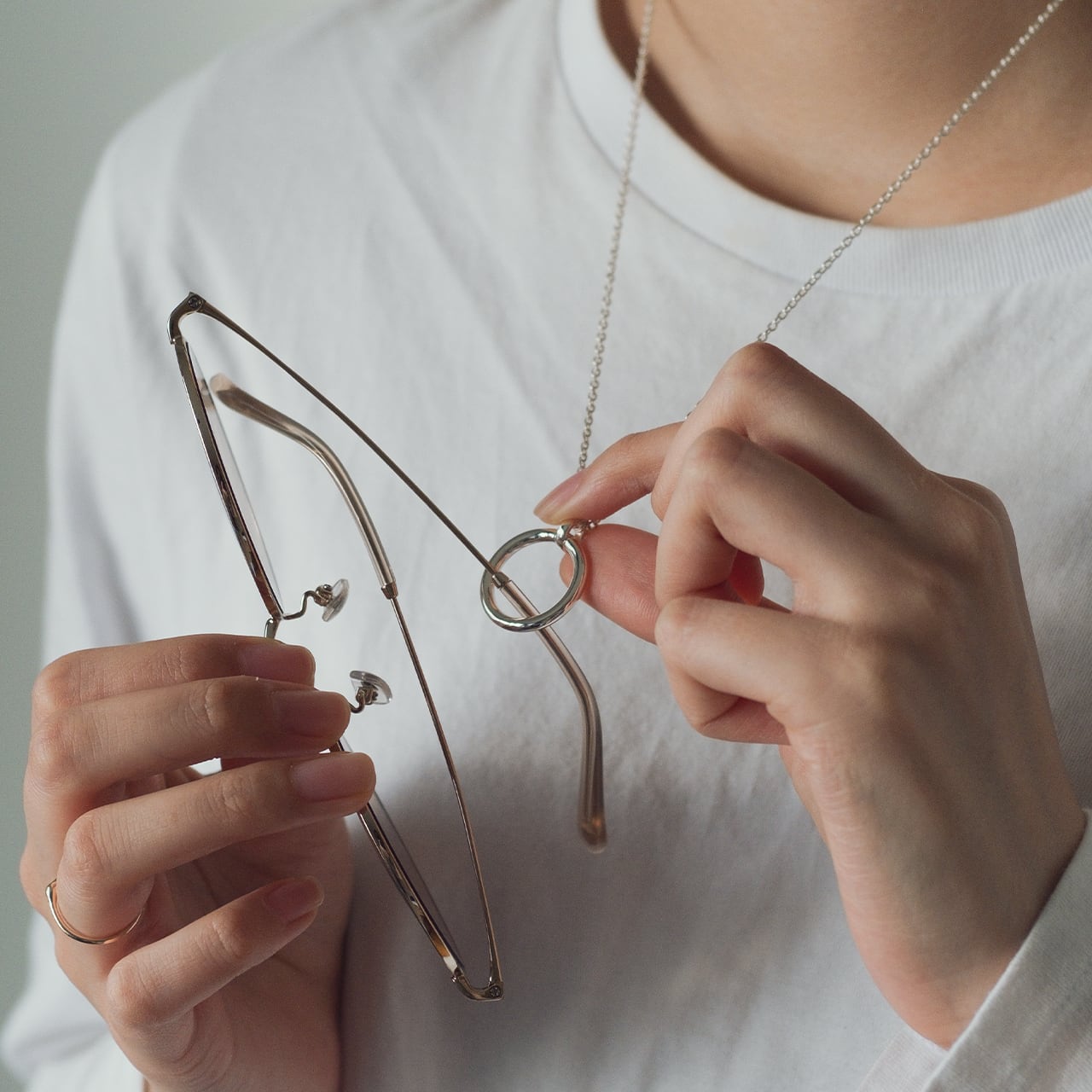 グラスホルダーネックレス｜サングラスホルダー｜シルバー925