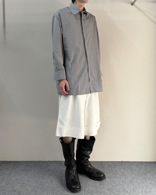 【Salvatore Ferragamo】grey minimal shirt