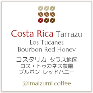 【送料込】コスタリカ ロス・トゥカネス農園 ブルボン レッドハニー - Costa Rica Los Tucanes Bourbon Red Honey - 300g(100g×3)