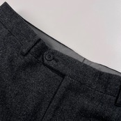 BLACK PIA ブラックピア センタープレス ウール スラックスパンツ サイズ 85 /メンズ/チャコールグレー/ライカ/日本製