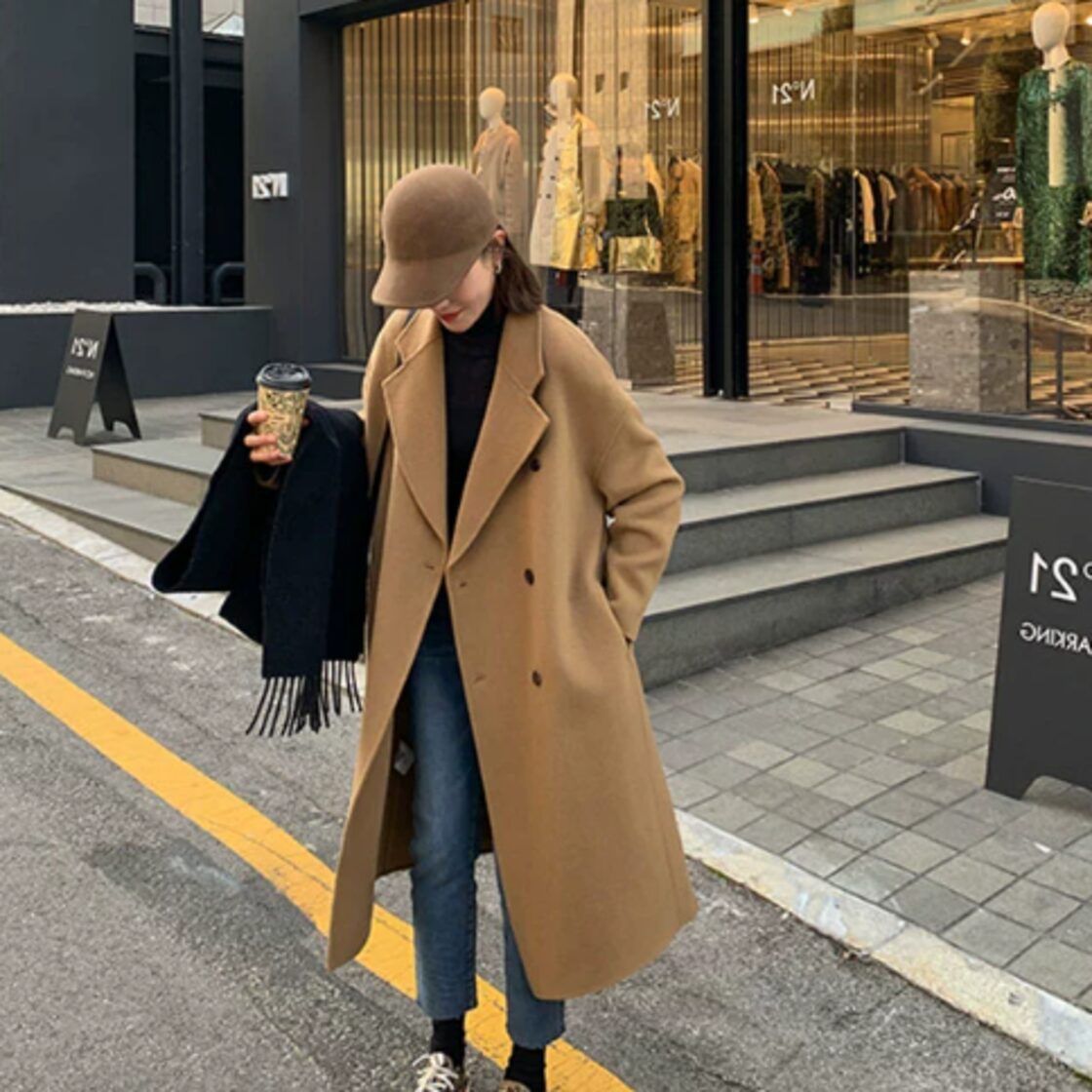 アウター コート ロングコート 上着 ロング丈 袖付き 長袖 襟付き 前 