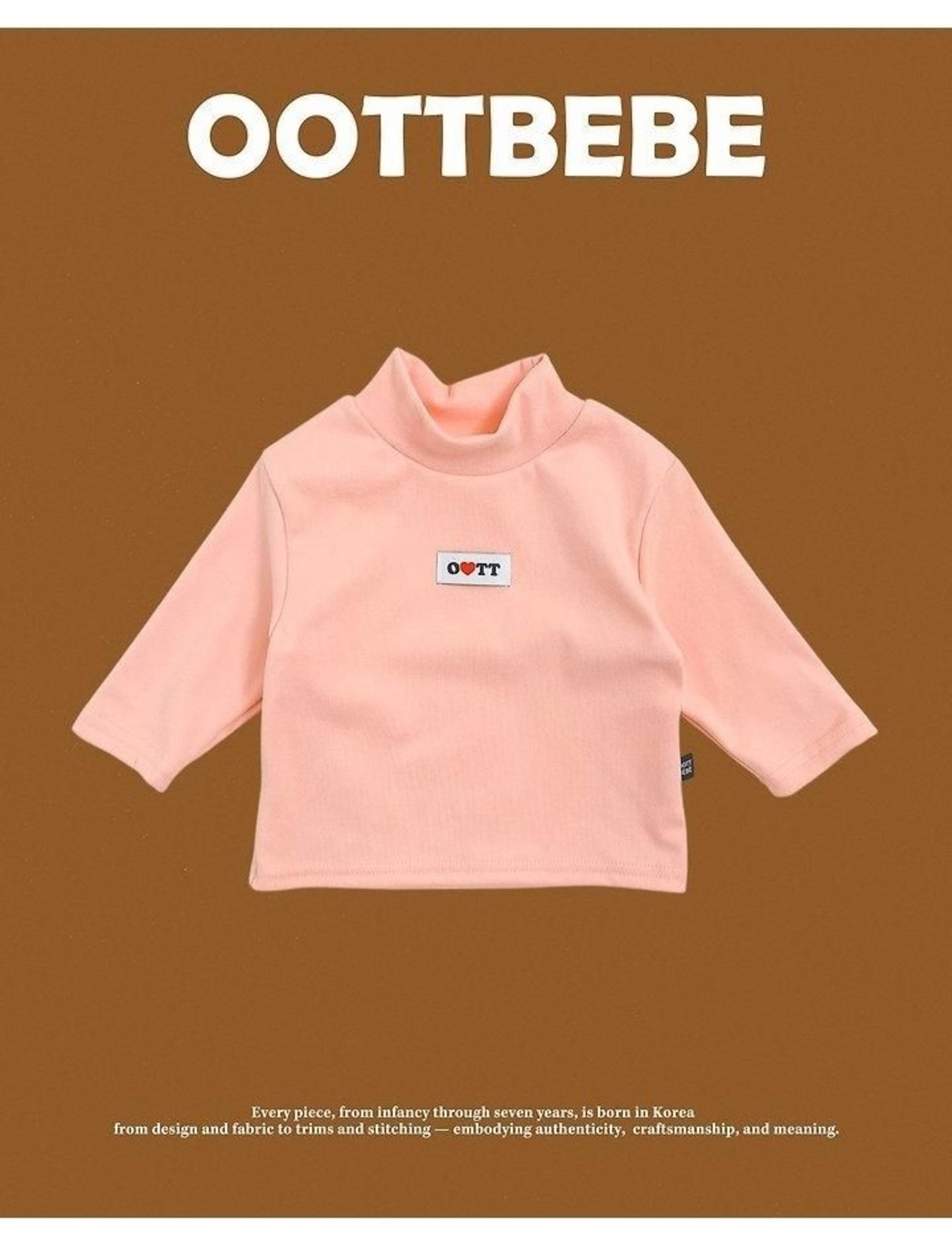 韓国子供服 / 26winter / oottbebe / ぷにぷにタートルネックT / ベビー&キッズ / 冬服 *XS~XL*