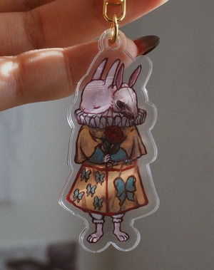 月の国のアリス　双頭のうさぎ　アクリルキーホルダー