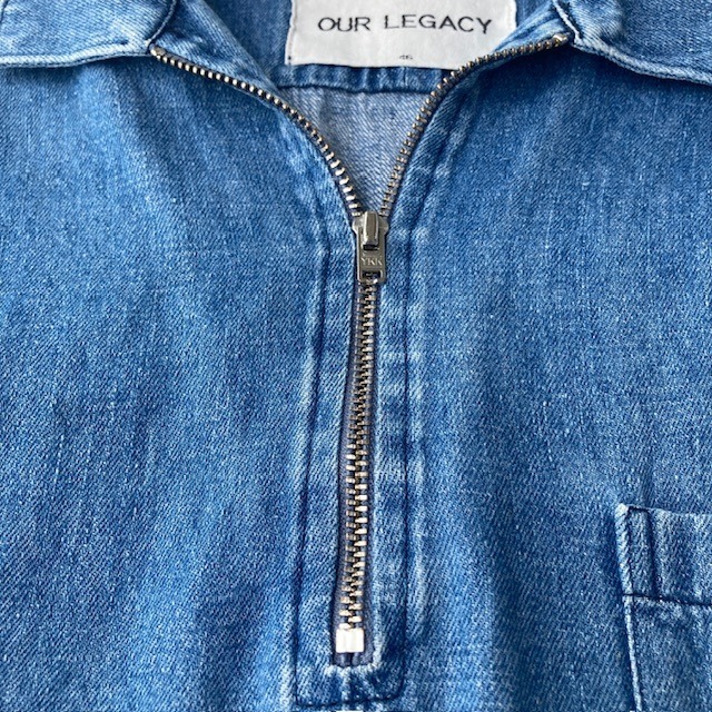 Our Legacy アワーレガシー デニムプルオーバーシャツ インディゴ ヴィンテージ加工 古着 メンズ 画像5