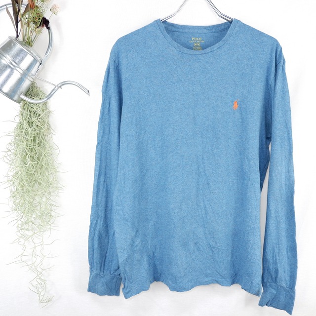 [M] Polo Ralph Lauren Light Blue L/S Tee | ポロ ラルフローレン 水色 ロングTシャツ