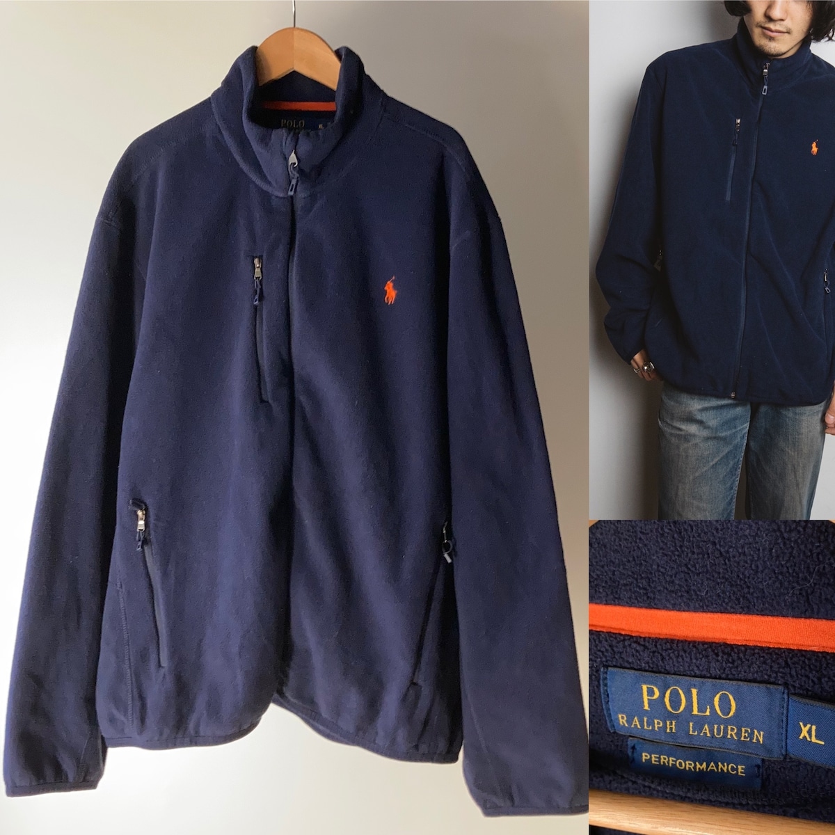 POLO by Ralph Lauren フリースジャケット ネイビー【1204A19 