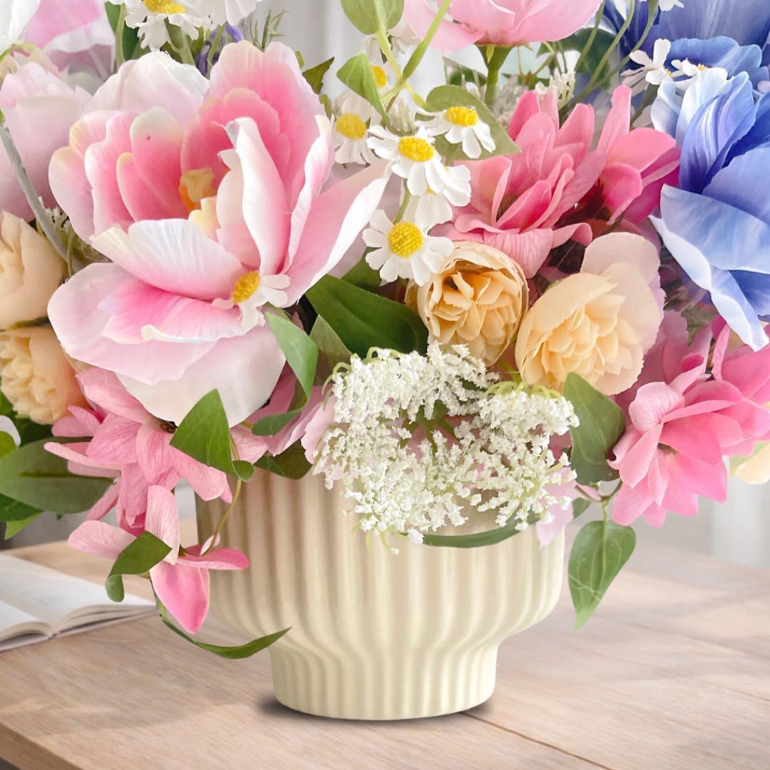 光触媒フラワー】春の息吹を感じる チューリップのアレンジメント 退職