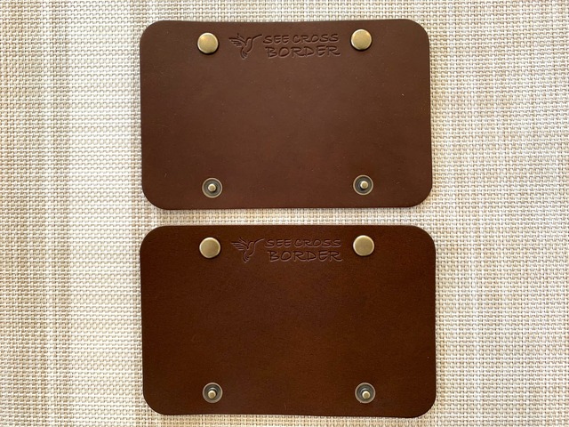 Leather Handle Cover / Brown (2 pieces set)