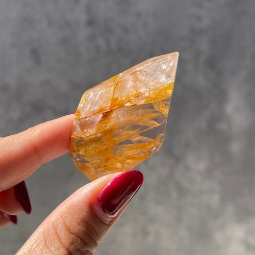 ブラジル・バイーア州産【ゴールデンヒーラー＆ローズクォーツ】フリーフォーム ⑨ 鉱物 天然石 パワーストーン