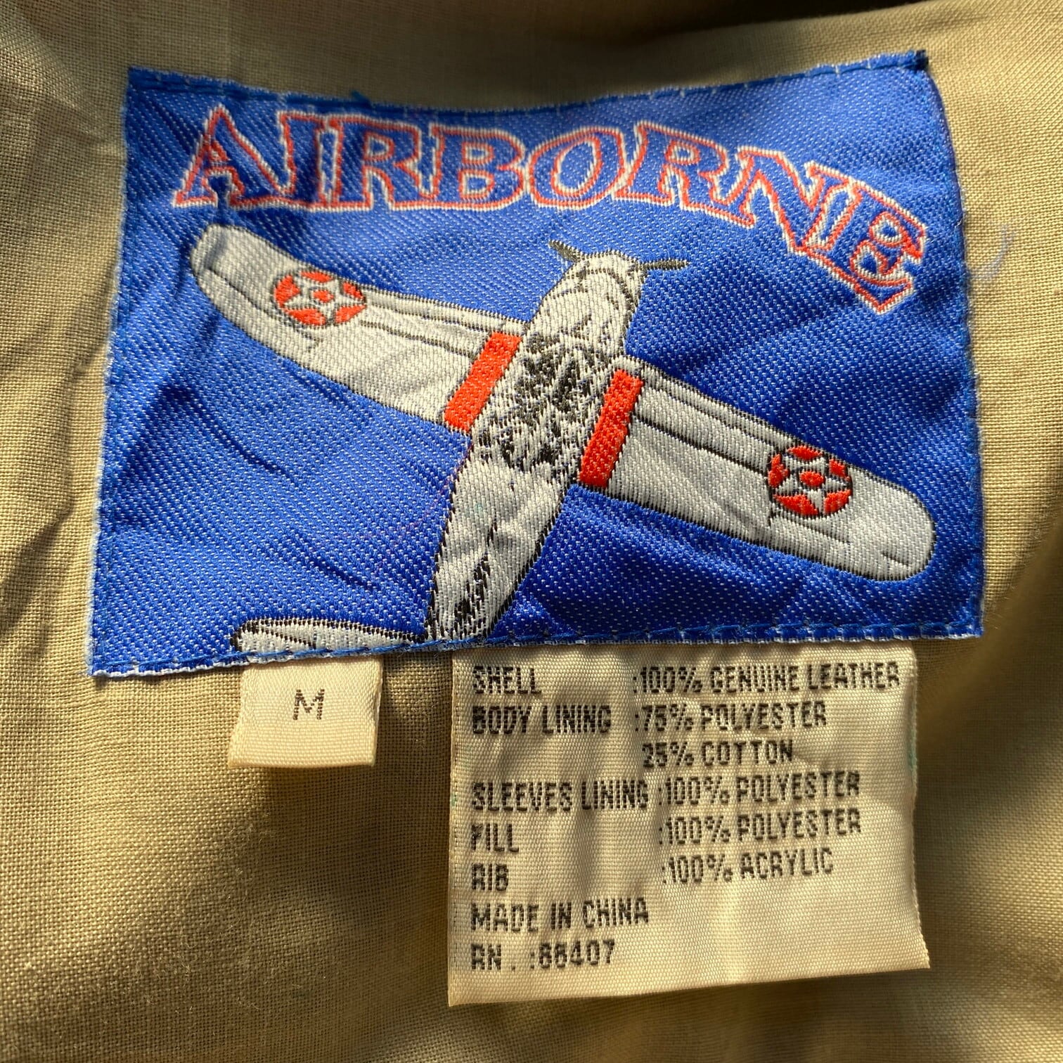 AIRBORNE エアーボーン A-2タイプ 本革 フライト レザージャケット 