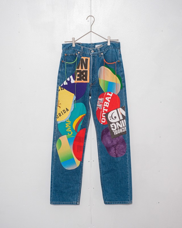 【kotohayokozawa】Custom denim #Colorful patches