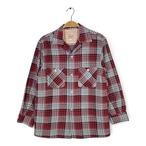 60s 美品 ブロックス ヴィンテージ オープンカラーシャツ 開襟シャツ 赤チェック BLOCK'S サイズS 古着 CA1530