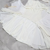 社交ダンス 衣装 チャコット Chacott トップス ブラウス スカート 白 無地 レッスン 練習着 レース パーティ 発表会 ホワイト系 伸縮性 お洒落 レディース 衣装セット Mサイズ ホワイトダンスウェア エレガント 発表会用