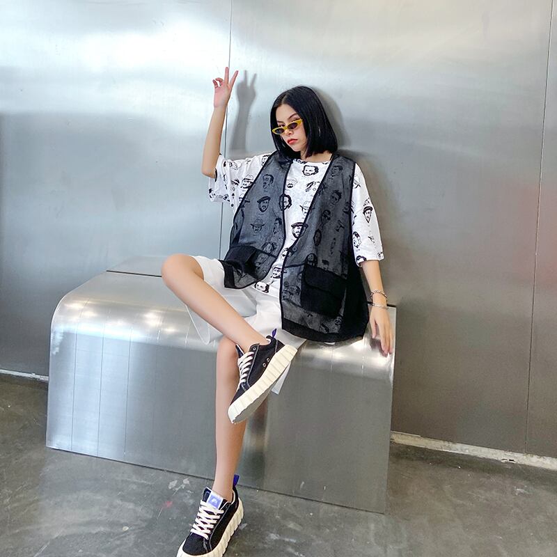 サマー薄手ルーズジャケット 大きめサイズ 夏物 ラブタオタオダレンハウス33322898432