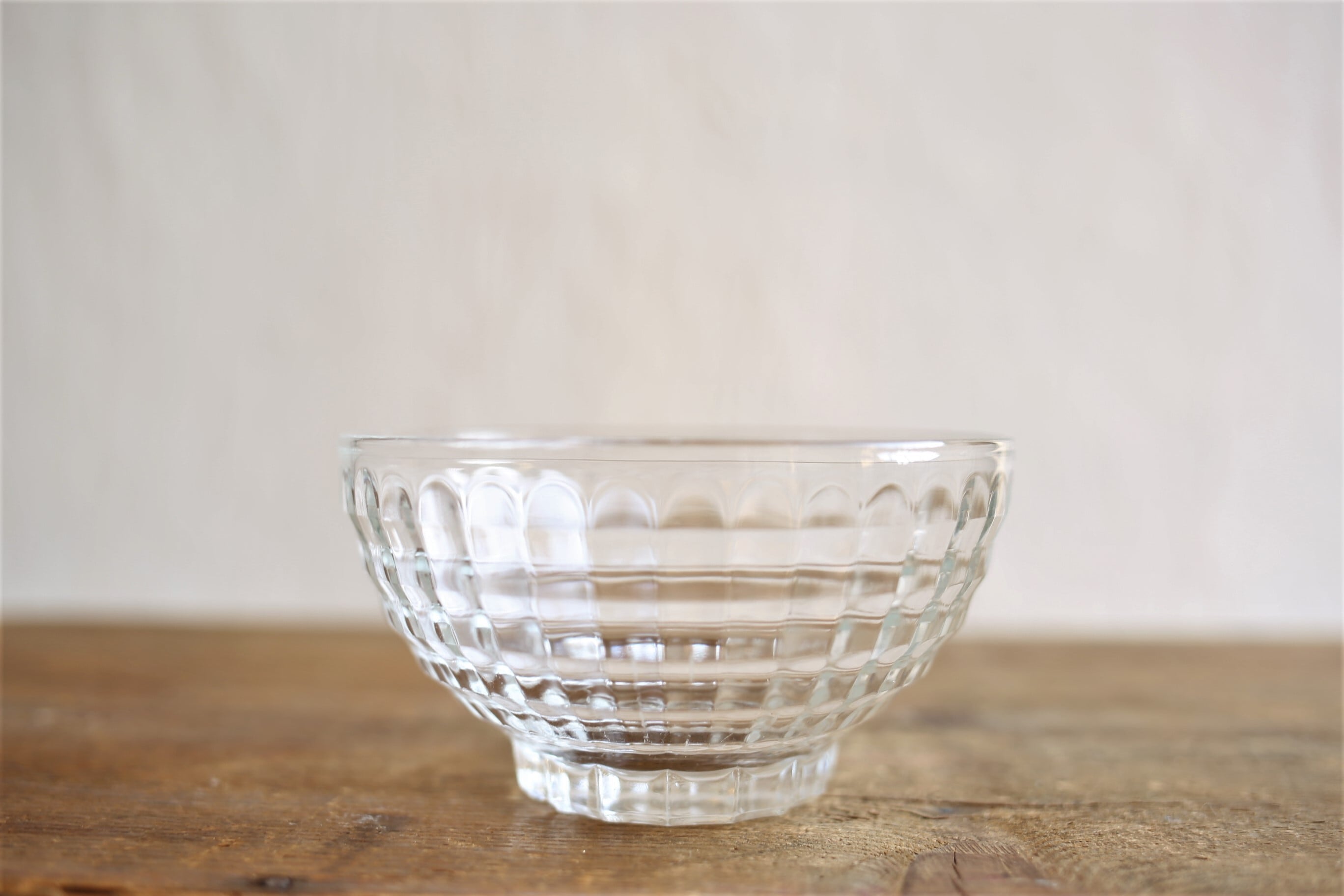 フランス ヴィンテージ ガラスのカフェオレボウル N-01550