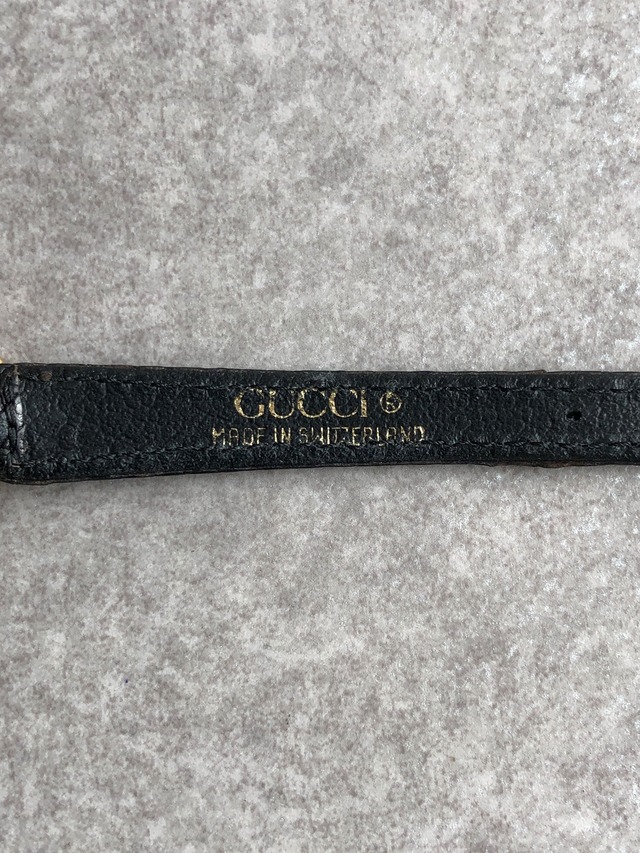 GUCCI グッチ 腕時計 ブラック ローマ レザー クウォーツ vintage ヴィンテージ オールド v526t3
