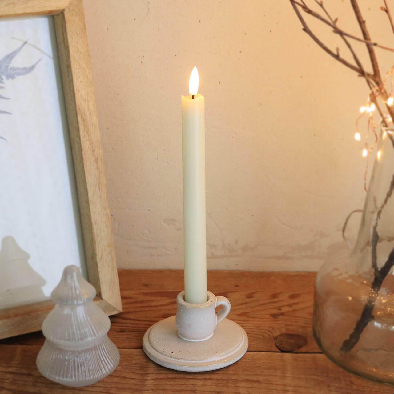 Sceneryvase シナリーベース LEDキャンドルライト 磁器スタンドセット