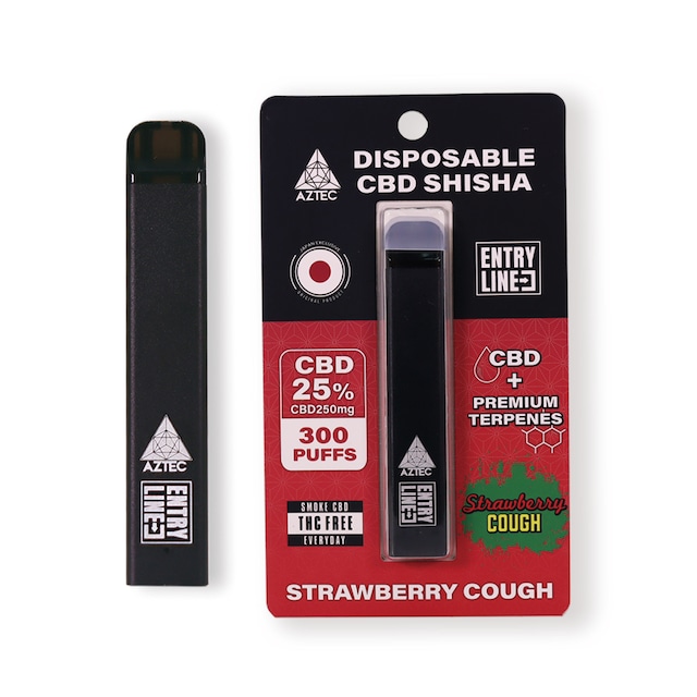 【ENTRY LINE】CBD25% DISPOSABLE CBD SHISHA 1ml CBD250mg 〈STRAWBERRY COUGH〉