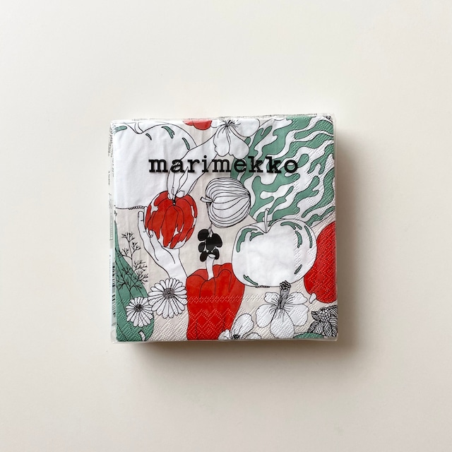 2021春夏【marimekko】カクテルサイズ ペーパーナプキン VIHANNESMAA リネン 20枚入り