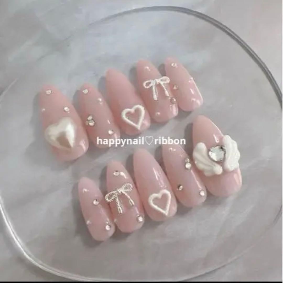 ネイルチップ ガーリー 量産型 ツイード 埋めつくし ピンク #59 ネイルチップ ガーリー 量産型 ツイード 埋めつくし ピンク #59 ネイル