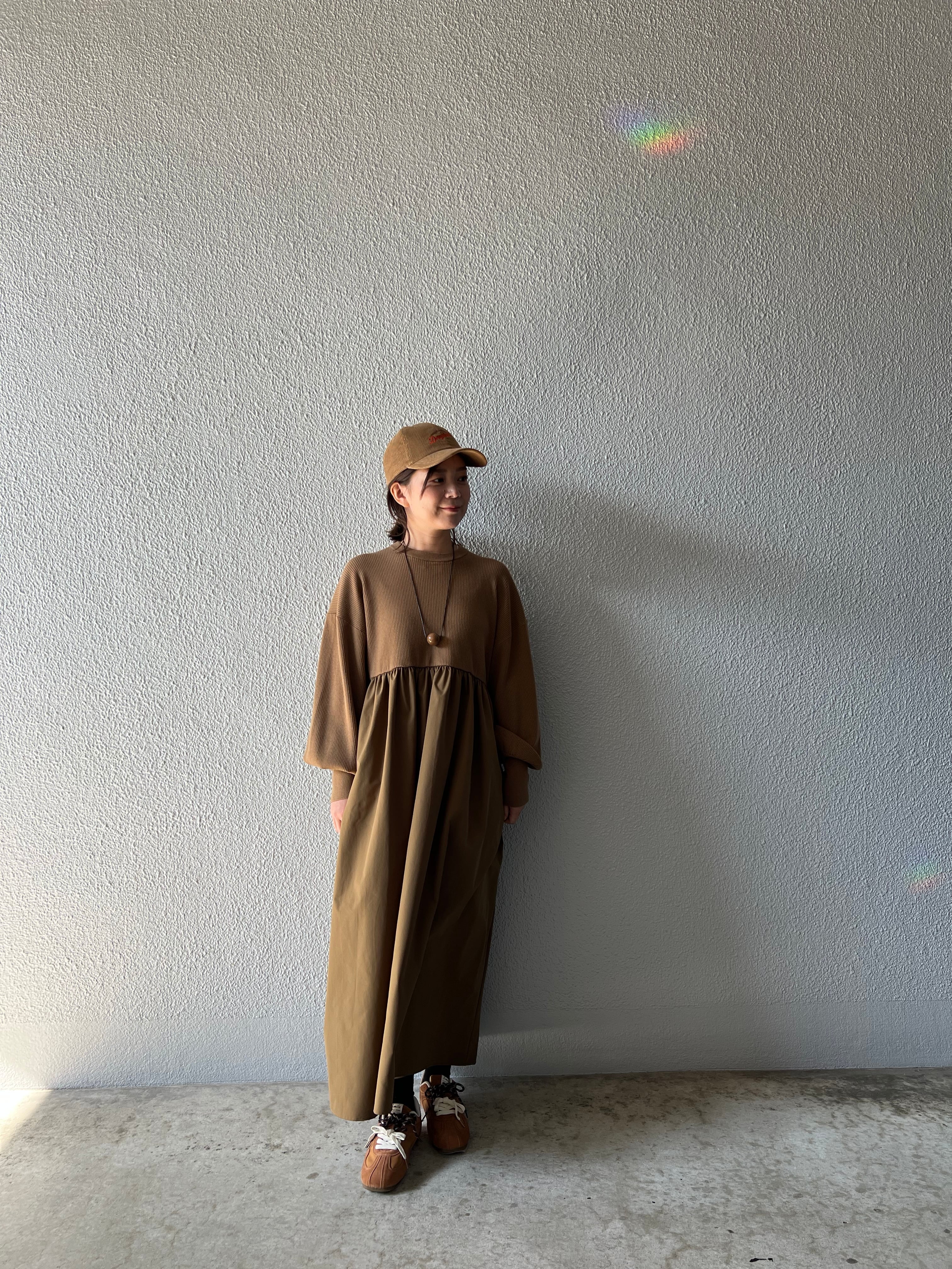 【PASSIONE】異素材ドッキングワンピース 546102