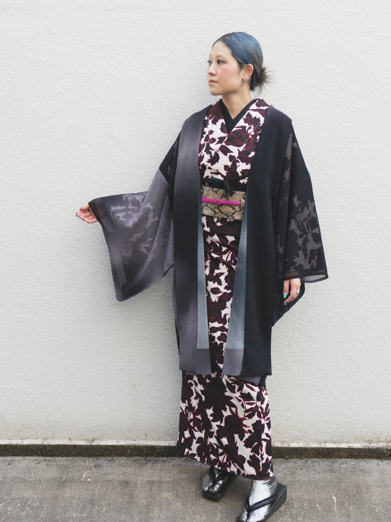 【即納品】ジョーゼット羽織　月面　[B1185 B1186]