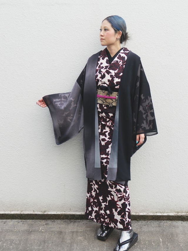 【即納品】ジョーゼット羽織　月面　[B1185 B1186]