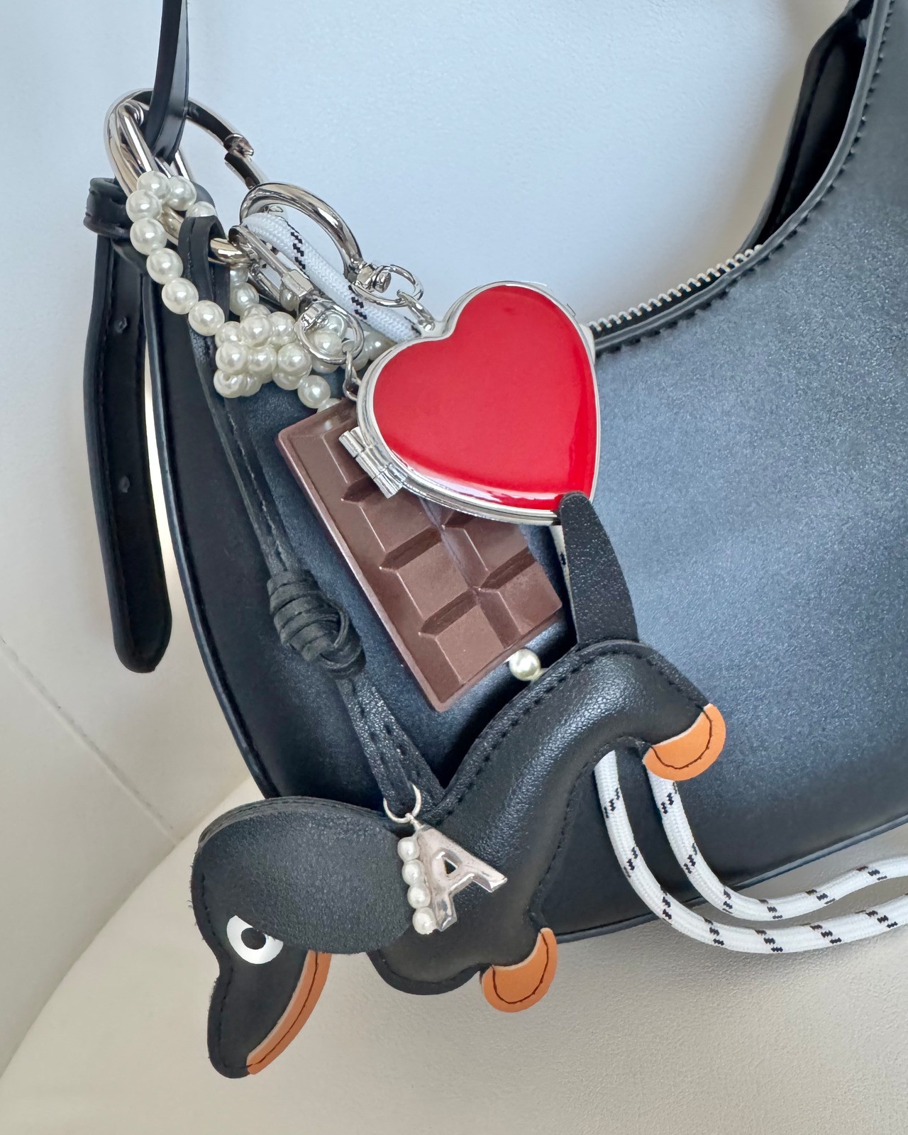 MINI HEART MIRROR CHARM