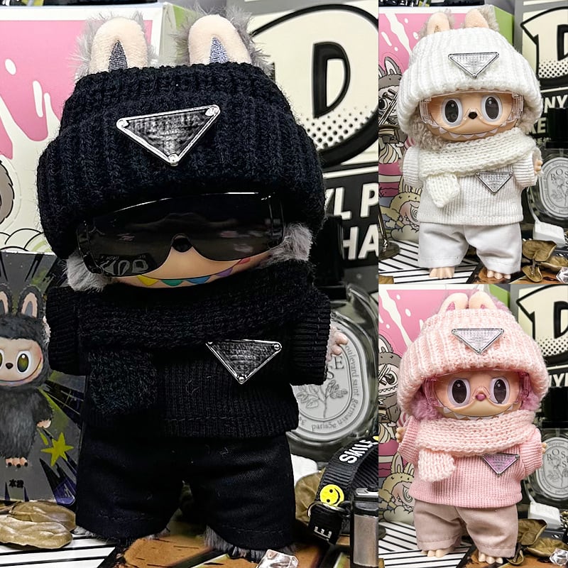 LABUBU 一二三代対応 帽子＋トップス＋パンツ＋シューズ＋サングラス＋