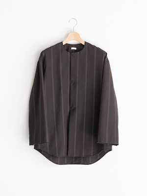 SEEALL MINIMAL COLLARLESS SHIRTS T.MORO STRIPE SAU63 SH185