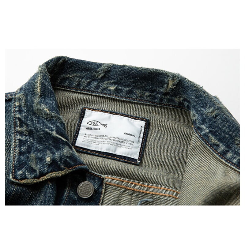 vintage style denim jacket M0457 | PAY ID