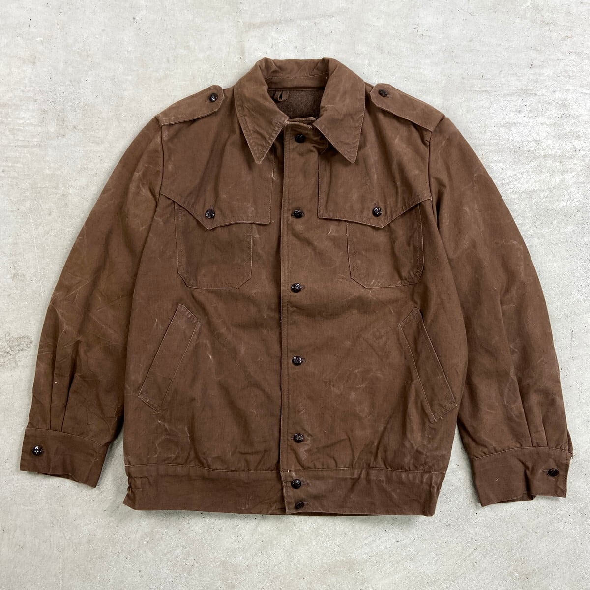 70年代 ブルガリア軍 キャンバス アイクジャケット メンズM相当 古着