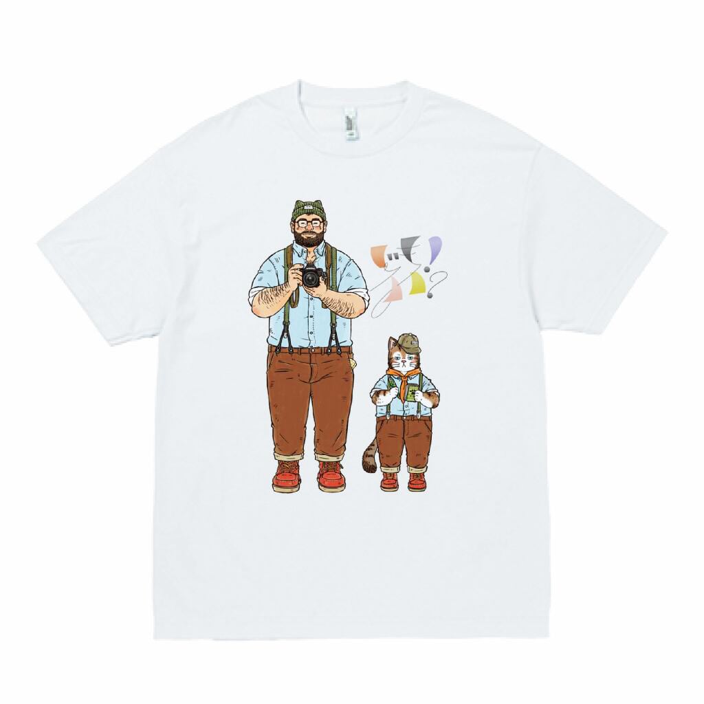 『東京Neighbors』-"ども!イイ?" NAO&NYAO Tシャツ白(ep01全面カラーB ver)