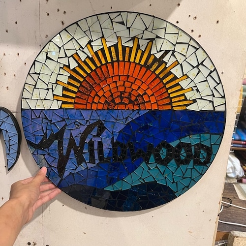 Mosaic Hanging SUN　モザイクハンギング　サン　雑貨　オブジェ　ディスプレイ　ガラス
